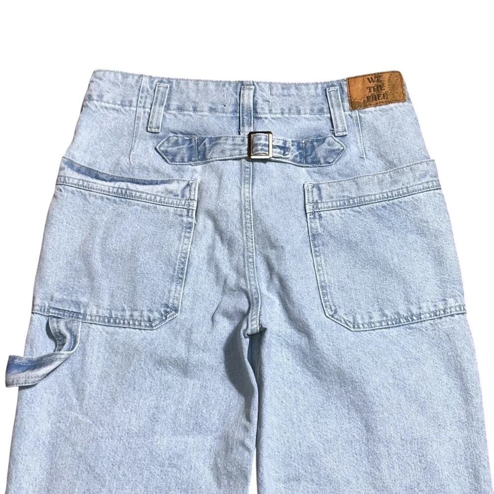 Free People We The Free NWOT Major Leagues Jeans 27x28 Light Wash Hi-Rise Denim